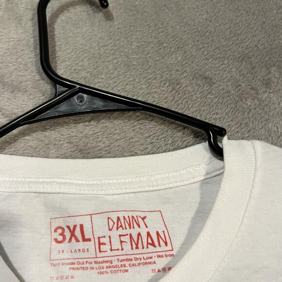 Danny Elfman Shirt Mens 3XL White Skeleton Graphic Concert Tour Band Tee Cotton - Picture 4 of 7